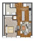 1Bd 1Bth M Floor Plan at Stella St. Paul Apartments, Minnesota