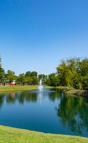 Pond With Fountain at Parc 1346, Tennessee, 37421