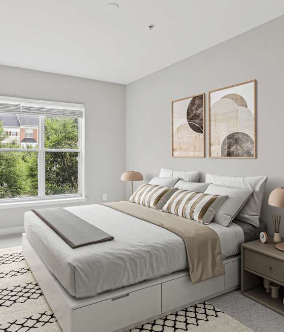 Bedroom with Large Bed at Midtown at Camp Springs, Camp Springs, Maryland