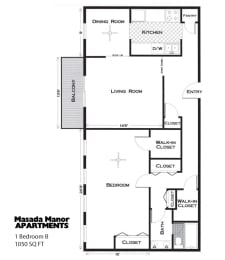  Floor Plan 1.1bedB