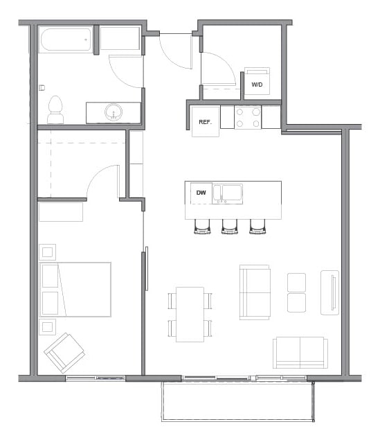 A-9 Floor Plan at Allez, Redmond, 98052