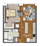 1Bd 1Bth T Floor Plan at Stella St. Paul Apartments, Minnesota