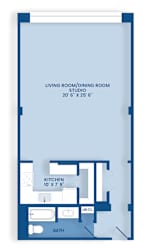 K1 Floor Plan at Tindeco Wharf, Baltimore, Maryland