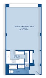 K1 Floor Plan at Tindeco Wharf, Baltimore, Maryland
