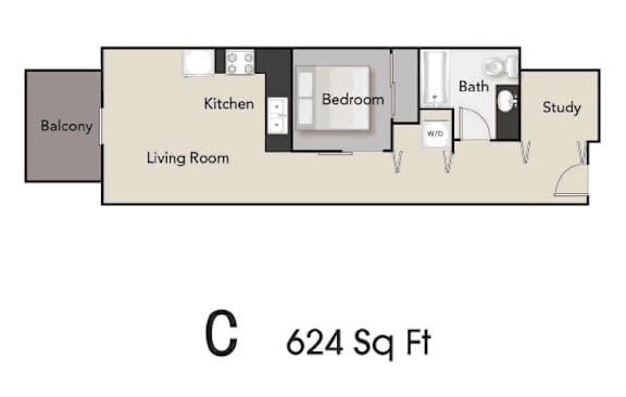 7 Hills Apartments in Seattle, Washington C Floor Plan