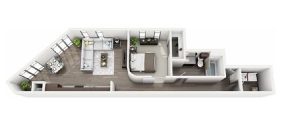 bedroom floor plan an open concept floor plan with a bedroom and a bathroom