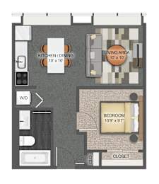 1Bd 1Bth S Floor Plan at Stella St. Paul Apartments, St. Paul