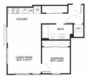 C28 Floor Plan at Corner 63 Apartments in Seattle, Washington