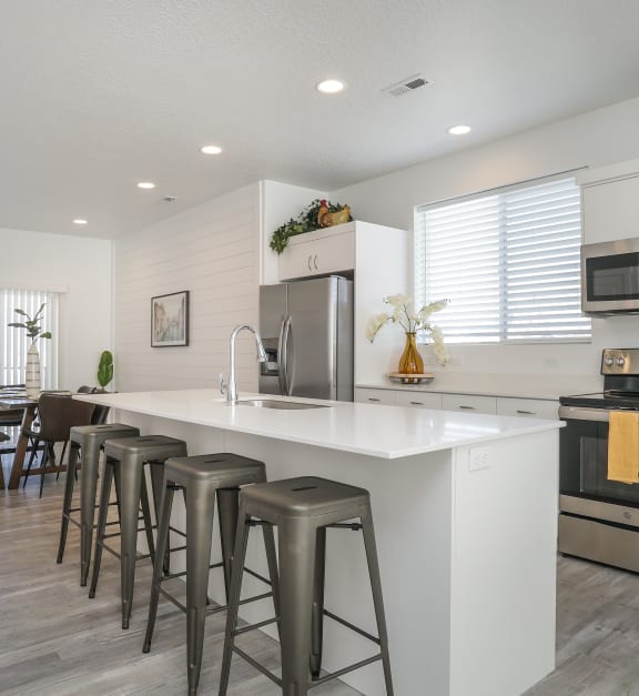 Riverwalk Townhomes Model Kitchen and Dining Room