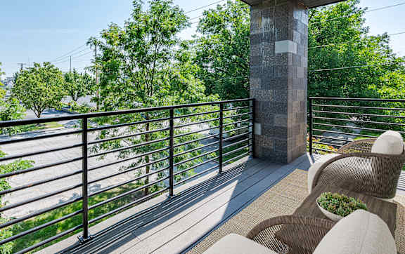 Balcony And Patio at Pinnex, Indianapolis, 46203