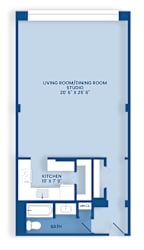 K1 Floor Plan at Tindeco Wharf, Baltimore, Maryland