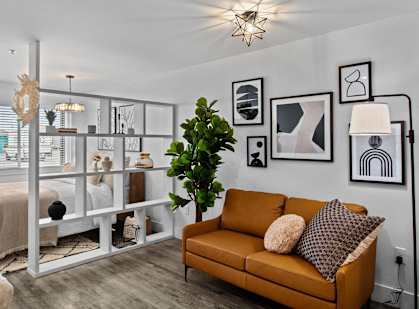 The Meriwether Apartments in Richland, Washington Model Studio Living Room Area