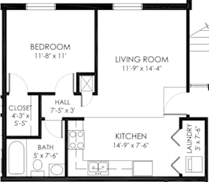  Floor Plan One Bedroom