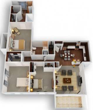 Floor Plan  Sequoia Floor Plan at Copper Creek Apartments, Ohio