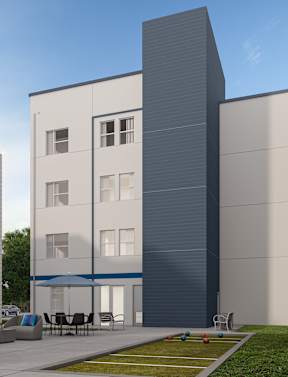 Senior Apartments with a Bocce Ball Court at Lakeland Senior Apartments in Santa Fe Springs CA