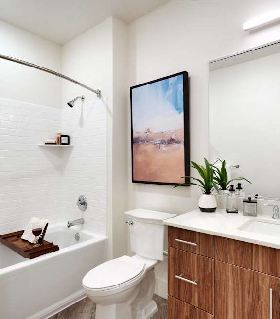 The Stack Apartments Bright Bathroom - Sugarhouse