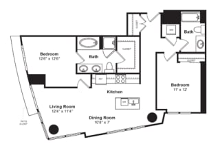 Floorplan Floorplan at Cirrus, Seattle, WA 98121