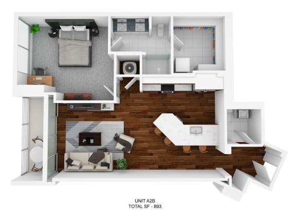 the upperdeck floor plan  455 sq ft
