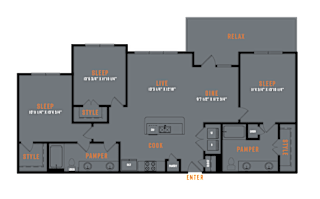 Lenox SoCo 2D Floor Plans - C2