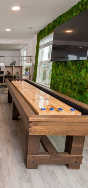 Zen Apartments Clubhouse with Shuffleboard